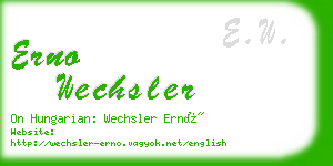 erno wechsler business card